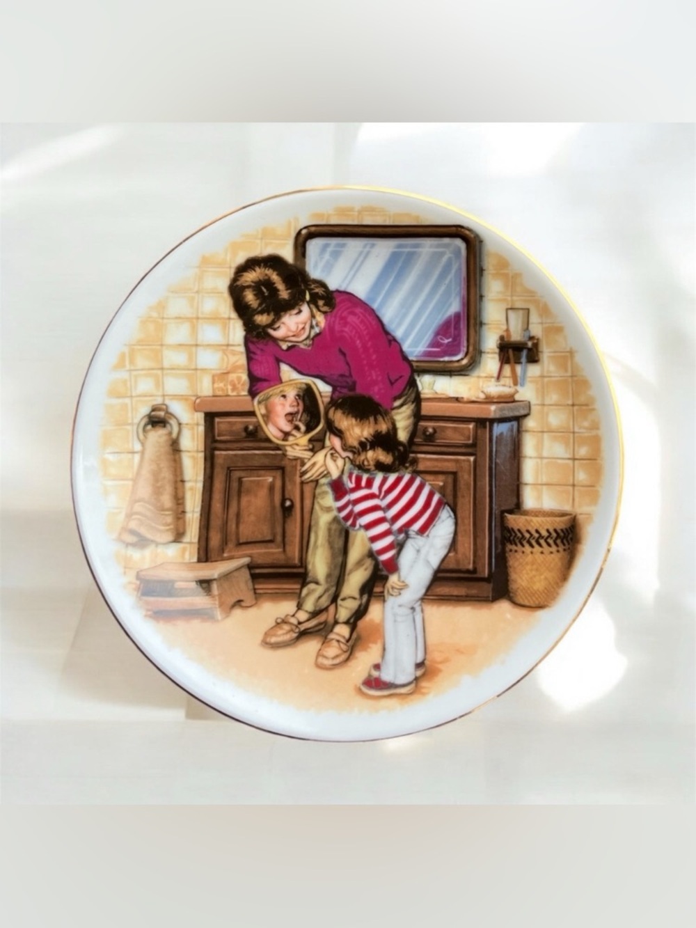 Vintage Avon A New Tooth Mother's Day Collector Plate 1986 Special Memories